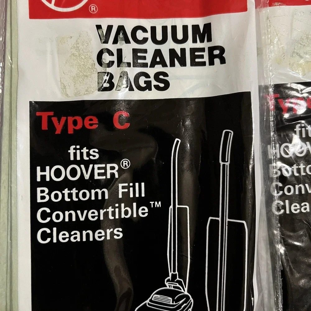 Vintage 1976 Hoover Vacuum Cleaner‎ Bags Type C Package of 4 Bags 4010003C